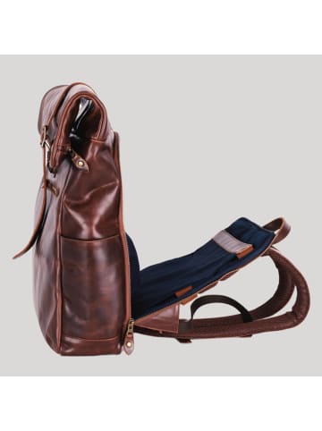 Buckle & Seam Nomad Business-Rucksack Leder 61 cm Laptopfach in brown