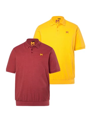 Men Plus Poloshirt in ziegelrot