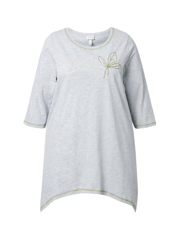 Ulla Popken Longshirt in hellgrau mélange