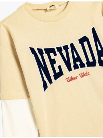 KOTON T-shirt in Beige