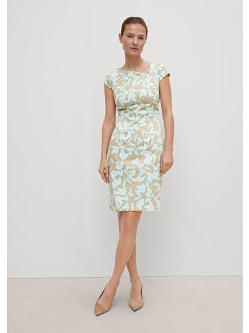 comma Kleid kurz in Beige-mehrfarbig