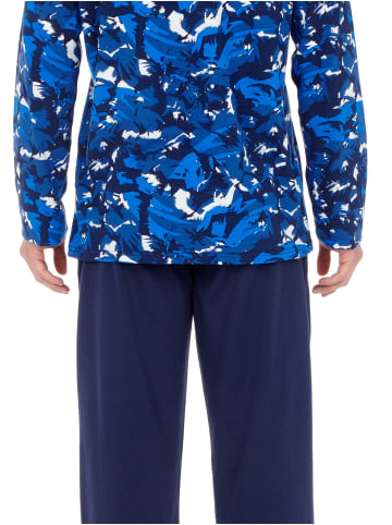 HOM Long Sleepwear Madrague in navy print