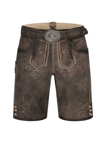 KRÜGER Lederhose Arijus in braun