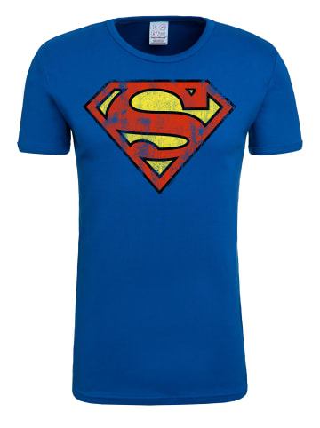 Logoshirt T-Shirt Superman-Logo in blau