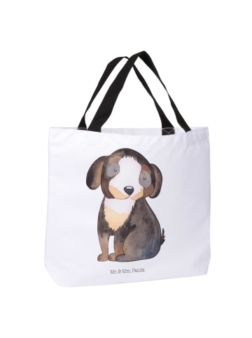 Mr. & Mrs. Panda Tote Bag Hund Entspannen ohne Spruch in Weiß
