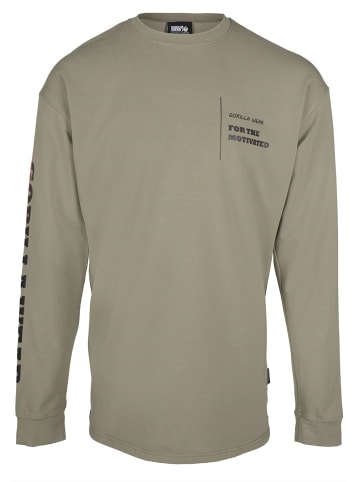 Gorilla Wear Long sleeve in Übergröße - Boise - Dunkelgrün