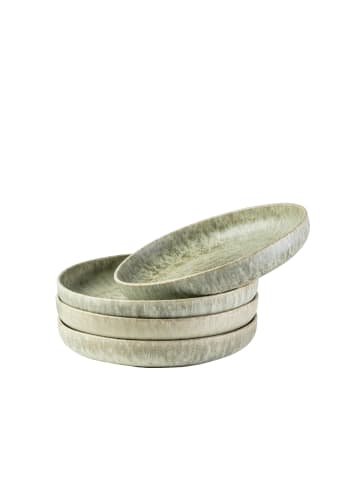 gipfelstück Suppenteller-Set, Steinzeug Moos'N'Stein in Grün