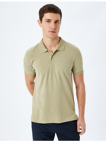 KOTON TSHIRT SS POLO in Khaki