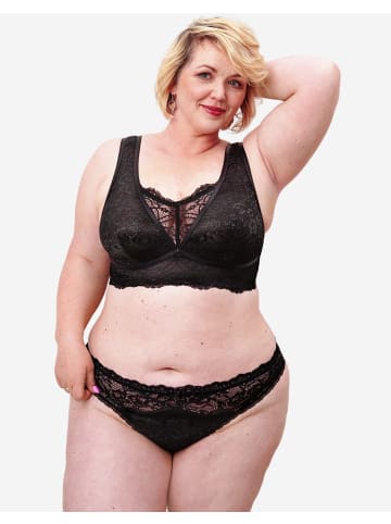 SugarShape Brazilian-Slip ELIANAVELVET in black satin