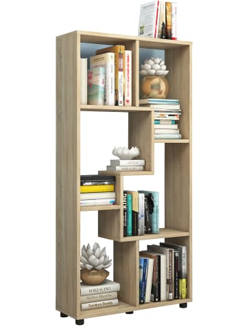 VCM  Holz Stand Regal Raumteiler Bücherregal Blina in Sonoma-Eiche (Sägerau)