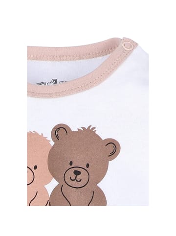 Nini Langarmbody Teddybär in weiss
