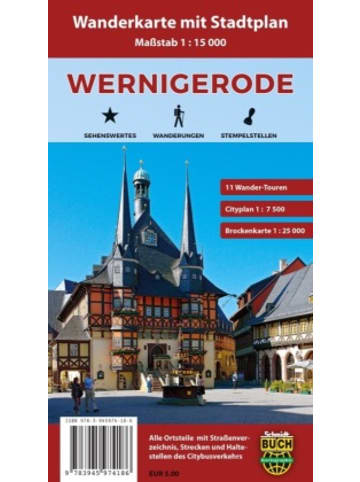 Schmidt-Buch-Verlag Landkarte/Globus - Wernigerode, Wanderkarte und Stadtplan