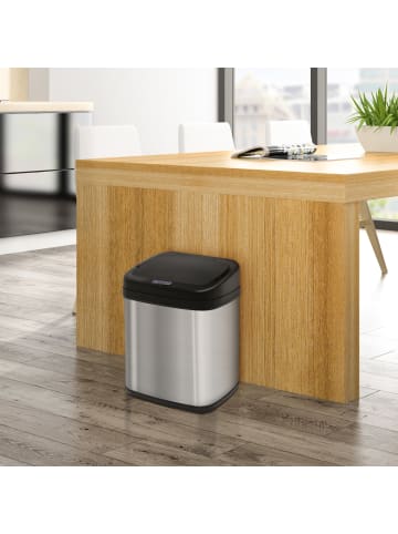 HOMCOM Elektrischer Mülleimer in Silber 33L x 25B x 42,5H cm