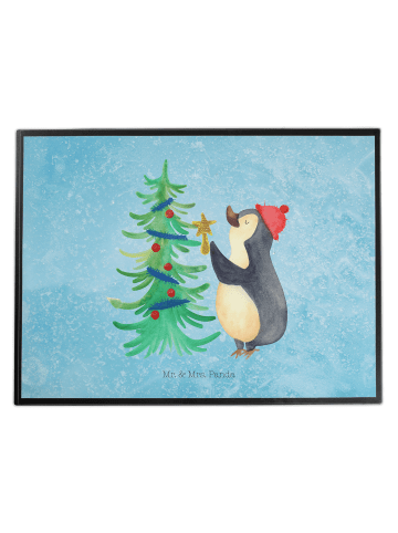 Mr. & Mrs. Panda Malunterlage Pinguin Weihnachtsbaum ohne Spruch in Eisblau