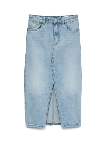 Vero Moda Wadenlanger Denim Jeansrock mit Schlitz 5-Pocket in Hellblau