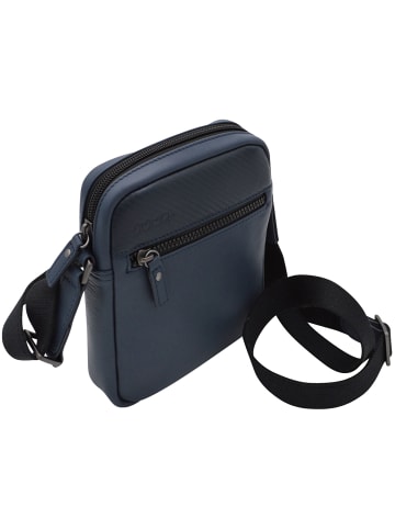 Jump Boston Umhängetasche Leder 22 cm in blue