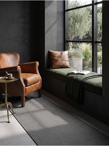 KADIMA DESIGN Läufer Uni flachgewebt pflegeleicht Wohnzimmer Flur Esszimmer in Anthrazit