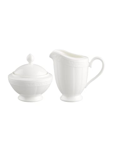 Villeroy & Boch 2er Set Milch-Zucker-Set White Pearl in weiß