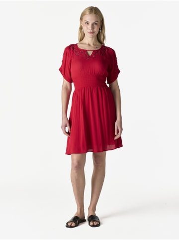 KOROSHI Kurzes Damenkleidung mit freiliegender Schulter in rot