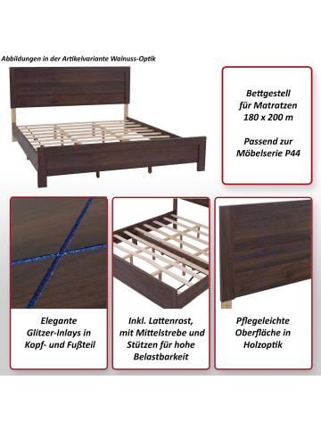 MCW King Size Bett P44, Sonoma-Eiche-Optik