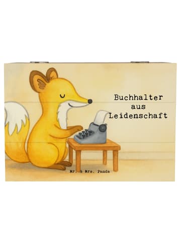 Mr. & Mrs. Panda Box Buchhalter Leidenschaft Design mit Spruch in Weiß
