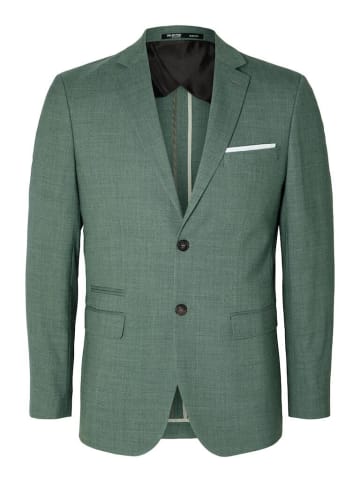 Selected Sakko in light green melange