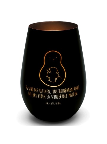 Mr. & Mrs. Panda Kerzenhalter Avocado Kern mit Spruch in Schwarz