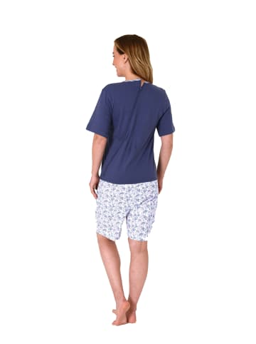 NORMANN Pflegeoverall kurzarm Reissverschluss - 61102 in blau