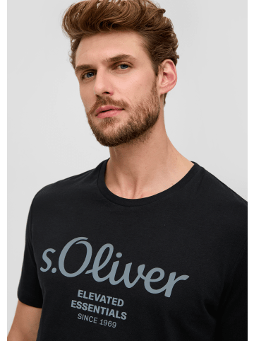 s.Oliver T-Shirt kurzarm in Schwarz