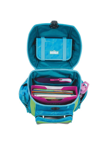 Scout Genius DIN - Schulranzen Set 4 tlg. mit Turnbeutel (Action) in Water Lily