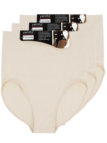 Yenita® 3er Set Seamless Form-Slip Figurformender Taillenslip in haut