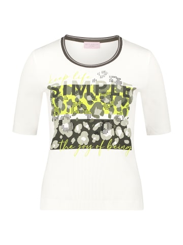 Betty Barclay Basic Shirt mit Rippenstruktur in Patch Cream/Green