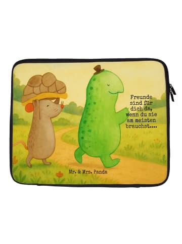 Mr. & Mrs. Panda Notebook Tasche Schildkröte Maus Design mit Spruch in Weiß