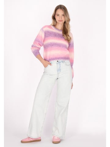 myMo Damen Sweater in Pink Mehrfarbig
