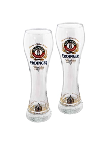 Ritzenhoff & Breker 2er Set Weizenbiergläser Erdinger 500 ml in transparent