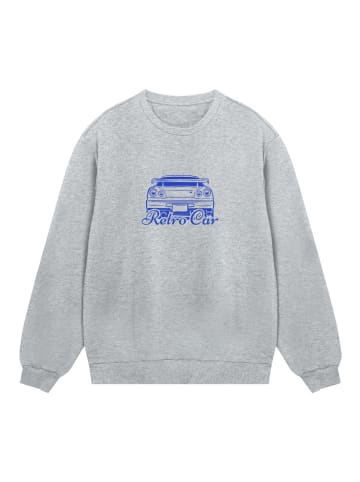 F4NT4STIC Sweatshirt Retro Car Japanese Streetstyle in grau meliert