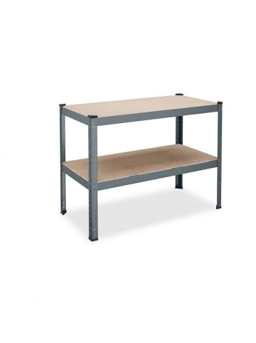relaxdays Werkbank in Anthrazit - (B)120 x (H)90 x (T)60 cm