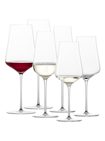 Zwiesel Glas 6er Set Bordeaux Weißwein Champagner Gläser Duo transparent in transparent
