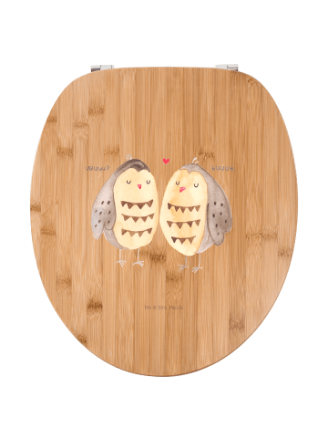Mr. & Mrs. Panda Klo-Deckel Eulen Liebe ohne Spruch in Braun