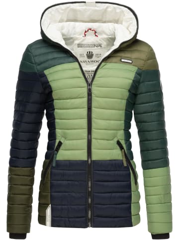 Navahoo Steppjacke Multikulti in Multicolour Green Forest