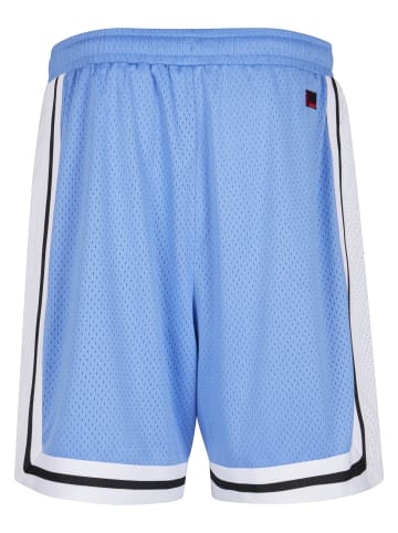 FUBU Mesh Shorts in light blue/white