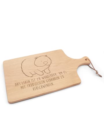 Mr. & Mrs. Panda Brotschneidebrett Wombat mit Spruch in Transparent