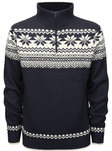 Brandit Strickjacke / Cardigan "Norwegian Troyer" in Blau