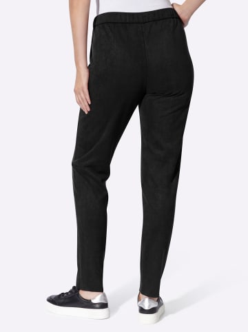 Heine Velourslederimitat-Hose in schwarz