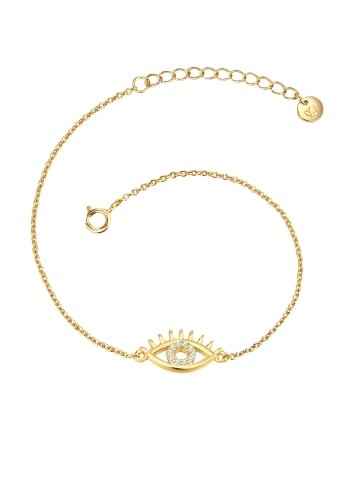 Glanzstücke München Armband Allsehendes Auge aus Sterling Silber mit Zirkonia in gelbgold
