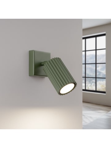 Licht-Erlebnisse Spot Strahler (B)8 x (H)8 cm in Olivgrün