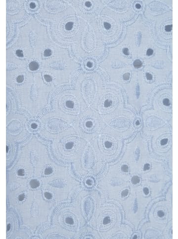 LASCANA Kurzarmbluse in himmelblau