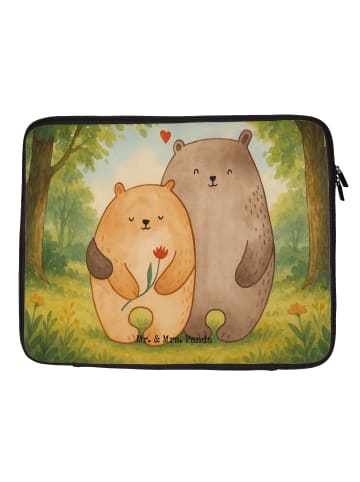 Mr. & Mrs. Panda Hülle Laptop Bären Liebe Design ohne Spruch in Weiß