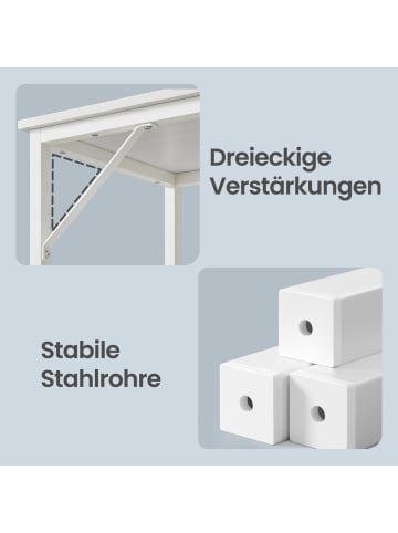 VASAGLE Schreibtisch Barnet in Weiß - (B)120 x (H)76 x (T)60 cm