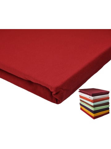 kaeppel Elastan Jersey Spannbettlaken Baumwolle 100x200cm in Rot